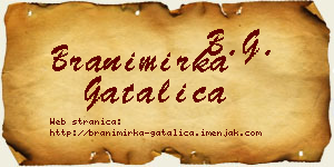 Branimirka Gatalica vizit kartica